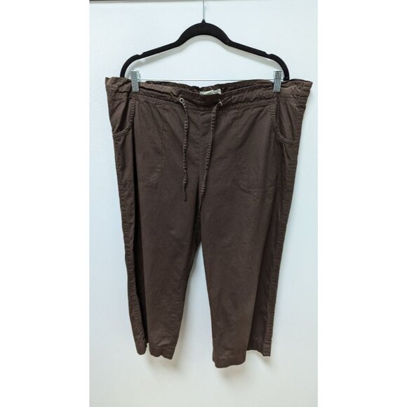 Cherokee Dark Brown Drawstring-Waist Casual Pants - Picture 1 of 2